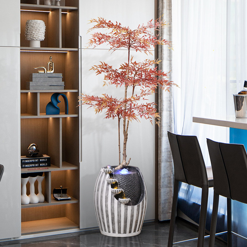 流水摆件循环水喷泉摆件落地