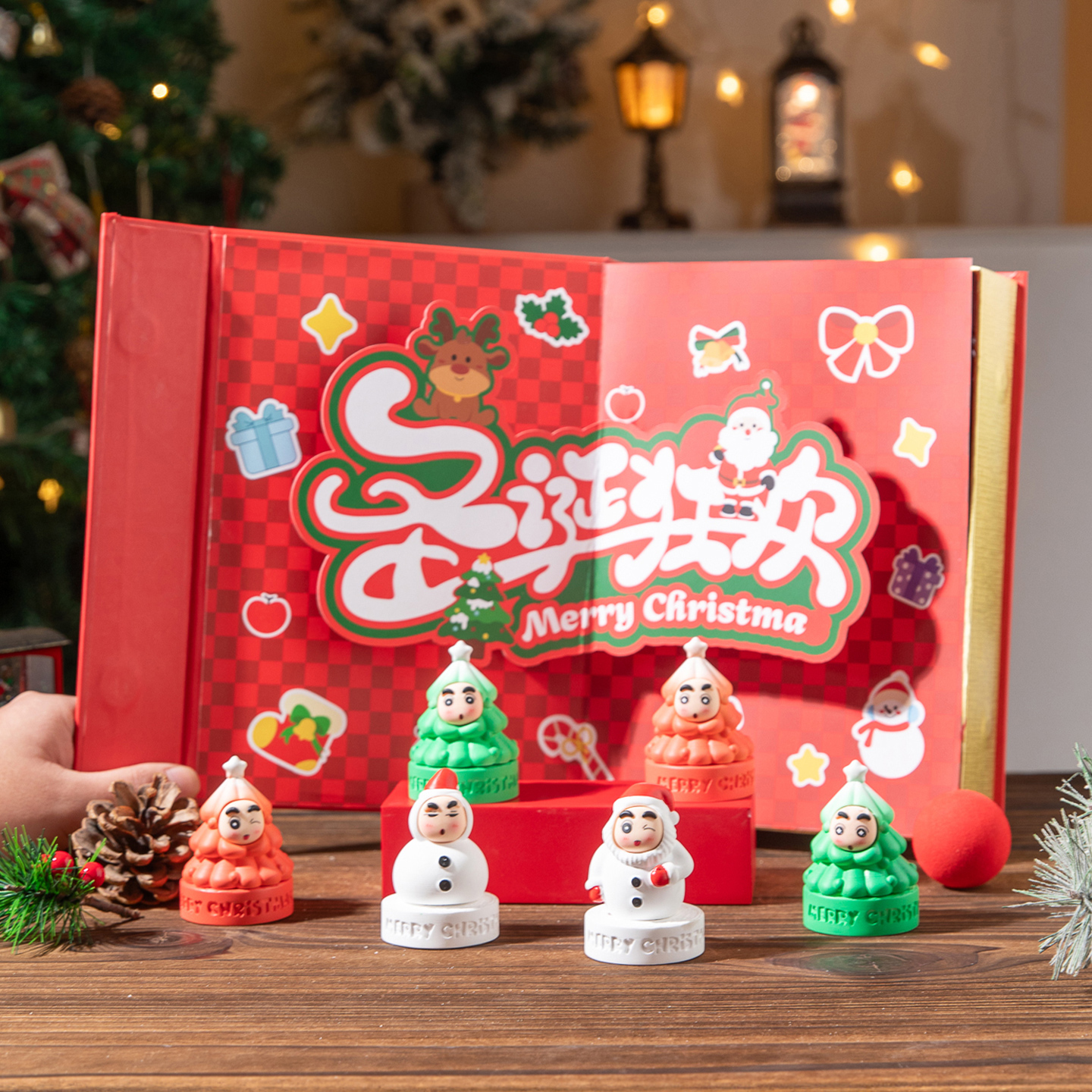 圣诞老人雪人玩偶摆件