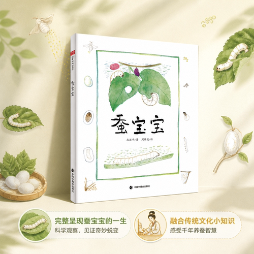 蚕宝宝精装绘本图画书自然观察