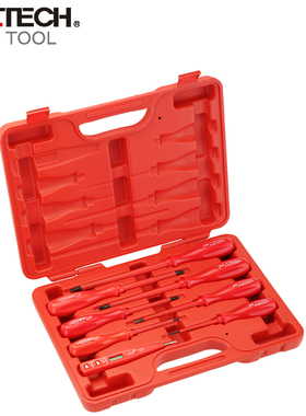 捷科IS-8S 高压绝缘螺丝刀套装起子组VED1000V 十字一字电笔8件套