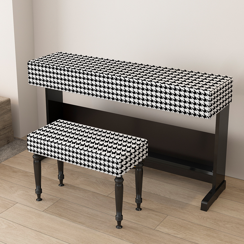 电钢琴防尘罩适用于雅马哈罗兰卡西欧约theone现代钢琴盖布琴凳罩