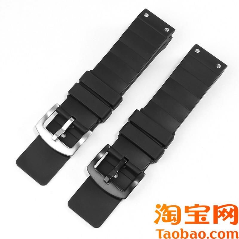 原装适用卡地亚桑托斯山度士Santos100男黑色防水橡胶硅胶手表带2