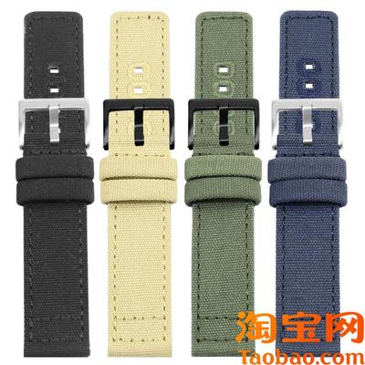 原装适用YOPO尼龙表带天美时远征系列TW2V40500/TW2V62400帆布手