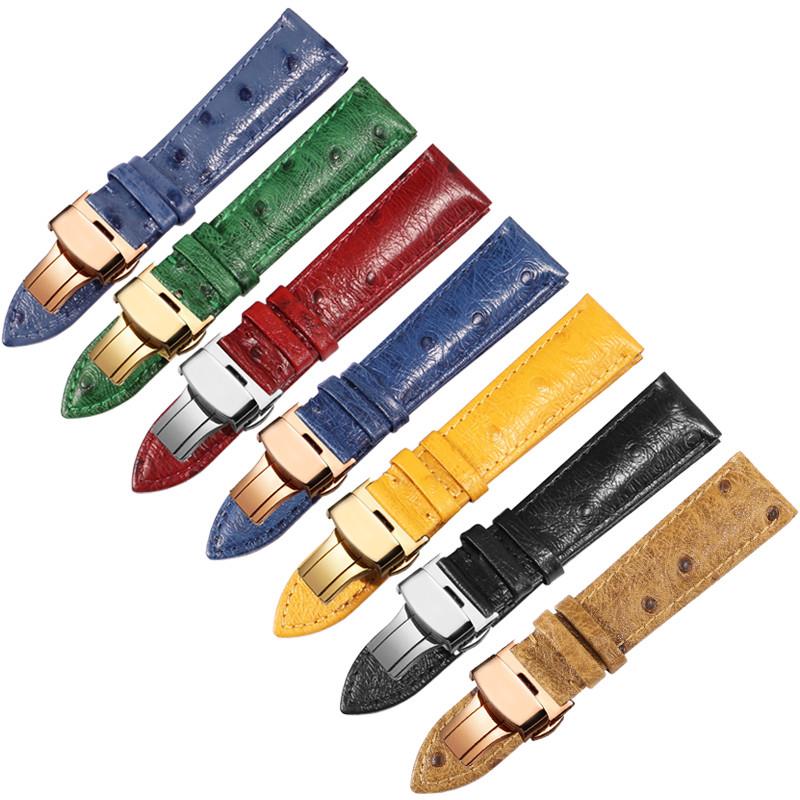 原装适用鸵鸟纹真皮手表带华为GT2/3智能手环Watch3/2Pro荣耀Magi