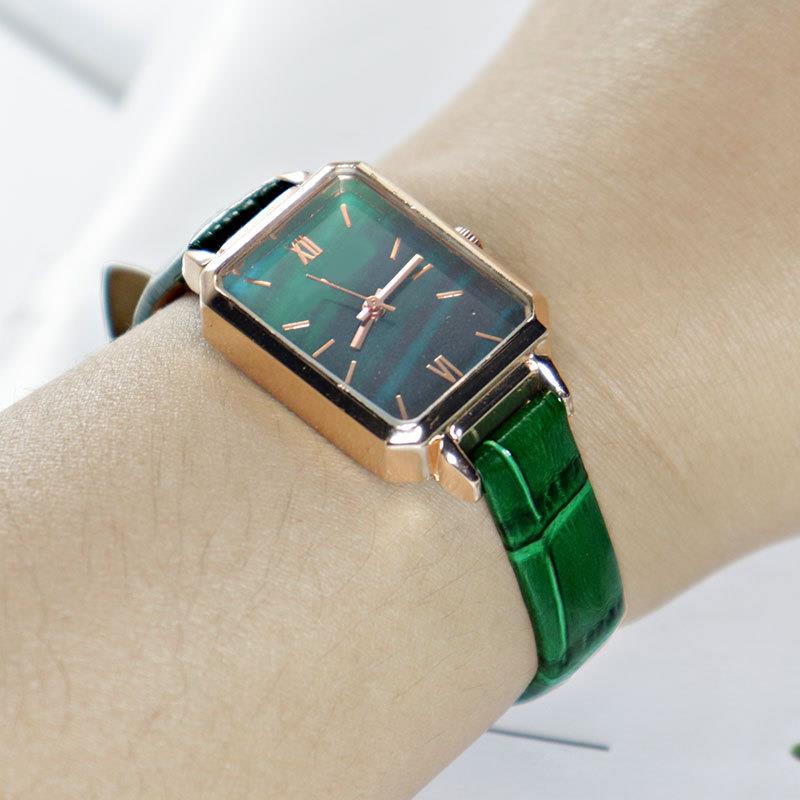 原装适用小号真皮手表带10mm女LolaRose小绿表西普尼MP0337L