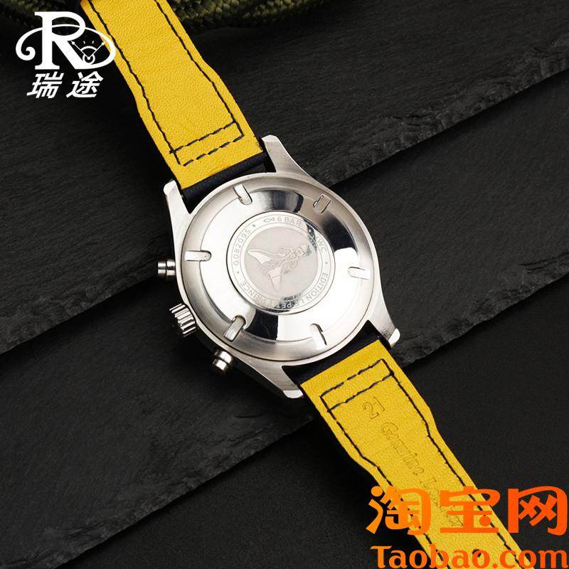 原装适用IWC万国真皮表带飞行员马克小王子柏涛菲诺系列手表带202