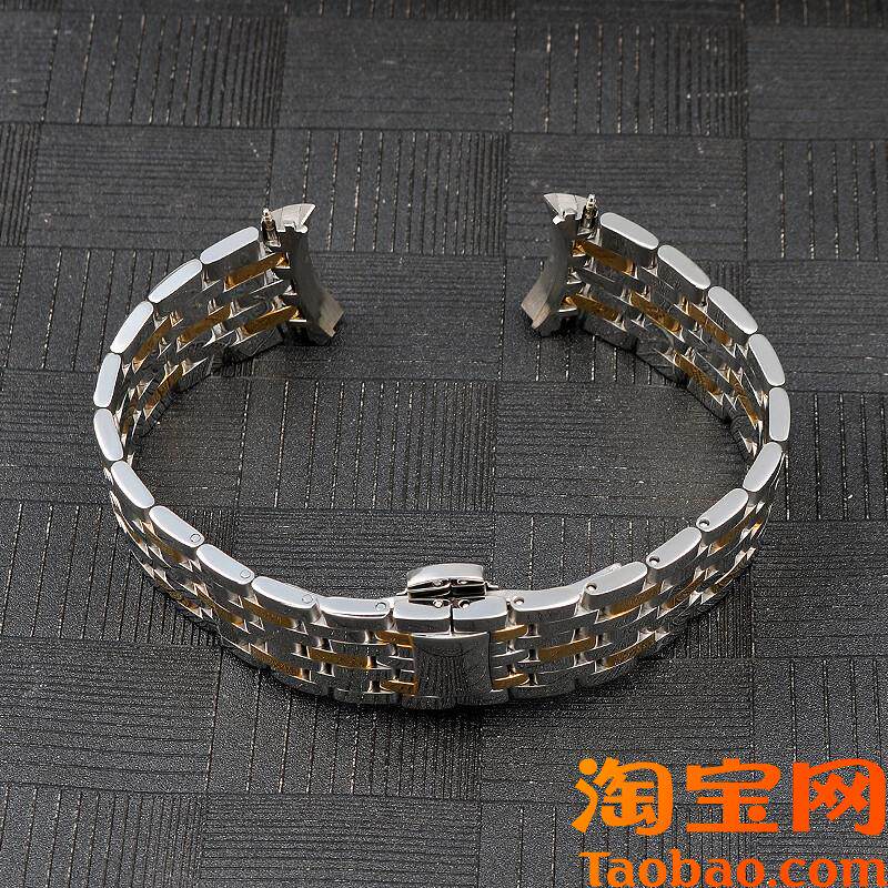 原装适用Omega欧米茄手表钢带蝶飞系列不锈钢表链实心弧口手表带2