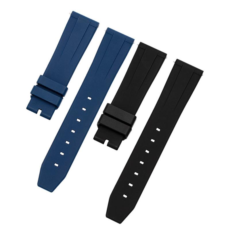 原装适用氟橡胶手表带劳力士2022mm接口防水橡胶表带男通用平头胶