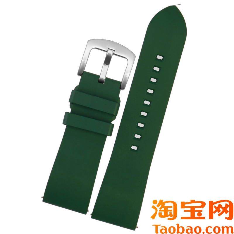 原装适用绿色氟橡胶手表带阿玛尼绿水鬼AR11338/60061/11472系列2