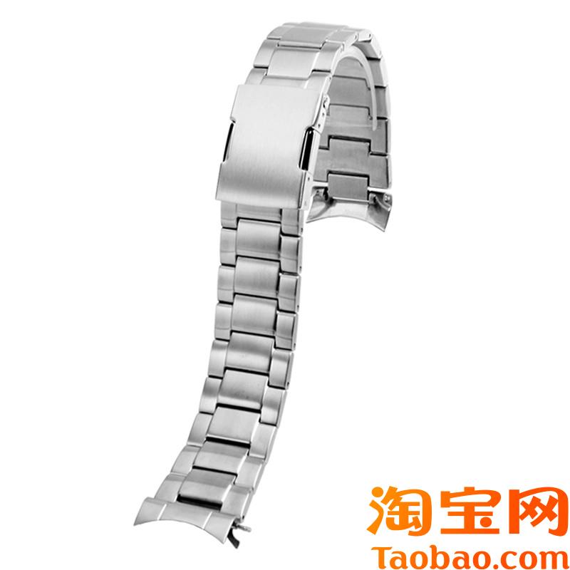 原装适用浪琴运动先行者祖鲁时间L3.812.4弧形精钢不锈钢金属表带