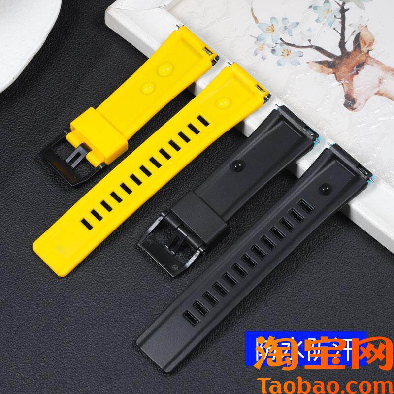 原装适用卡西欧登山表链男PRG-600/650Y/PRW-6600/6800树脂胶表带