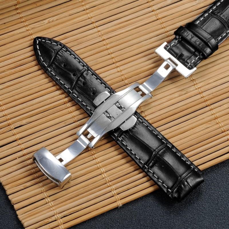 原装适用牛皮手表带晶萃雷达精粹精萃黑棕手表配件凸CENTRIX