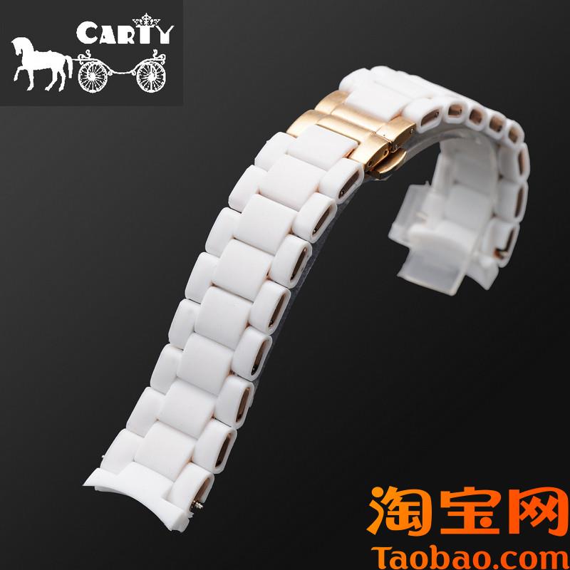 原装适用阿玛尼精钢表链男士胶包钢手表带AR590558905859表带2023