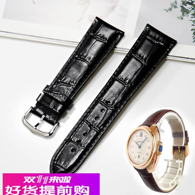 适用原厂卡地亚真皮牛皮表带伦敦tank坦克solo卡利博钥匙手表链男