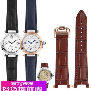 0026W2PA0014凹凸口 适用原厂快拆真皮手表带卡地亚帕莎WGPA0019