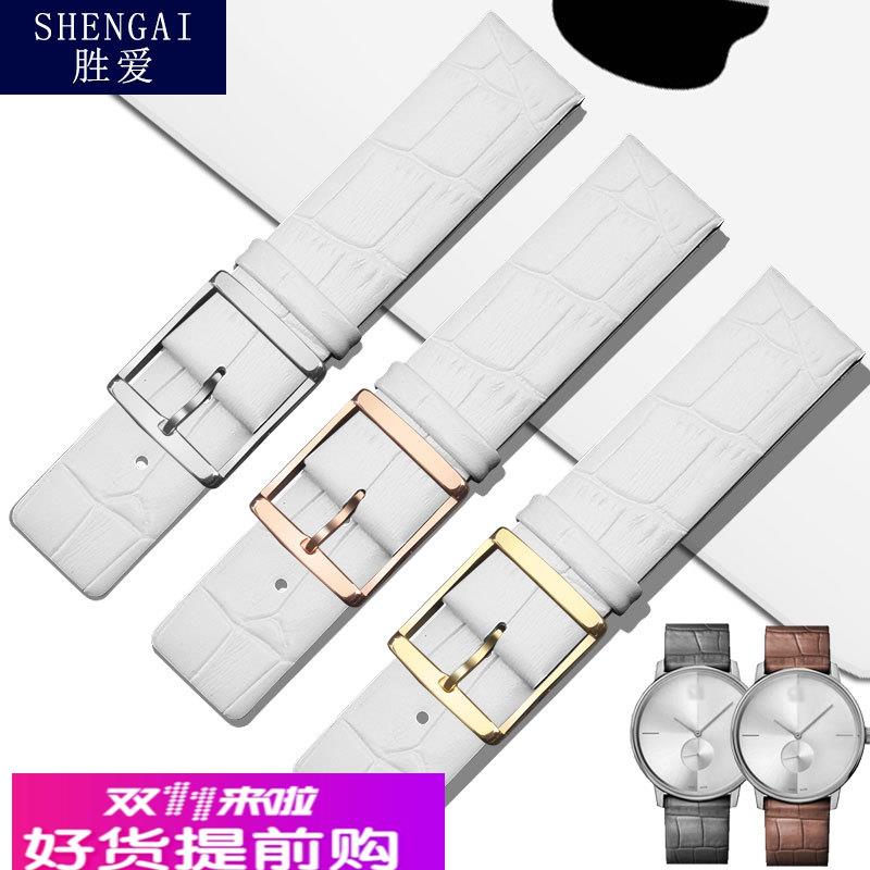 适用原厂真皮ck手表带超薄K2G211/K2Y211/K2M23/k3m214x116mm女皮