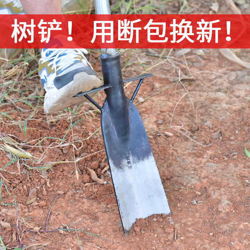 园艺铲子挖土神器洛阳铲种植移苗工具农用挖坑挖树铲锰钢铁锹铁铲
