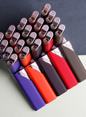 直冲打火机蓝焰充气个性创意潮金属磨砂广告定制订做刻字印字定制