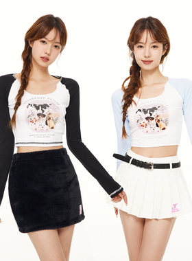 KTDA夏季国潮牌长袖29元自选福袋短款修身美式辣妹teeT恤内搭上衣