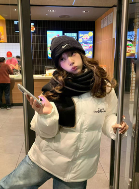 KTDA秋冬季基础刺绣款立领棉服面包服外套宽松百搭棉衣男女情侣款