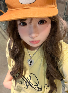 KTDA草写刺绣LOGO短袖T恤 国潮宽松复古情侣半袖美式基础圆领上衣