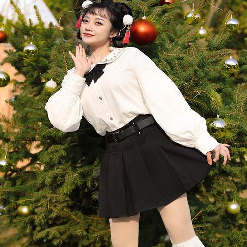 听月小筑【魔法学院衬衫】搭配马面裙的学院风汉元素衬衫改良汉服