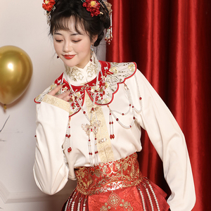 听月小筑【凤鸣图】原创女春敬酒服明制国风新中式马面裙改良汉服