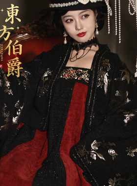 听月小筑【东方伯爵】原创女唐制秋冬法门寺披袄齐胸裙改良汉服