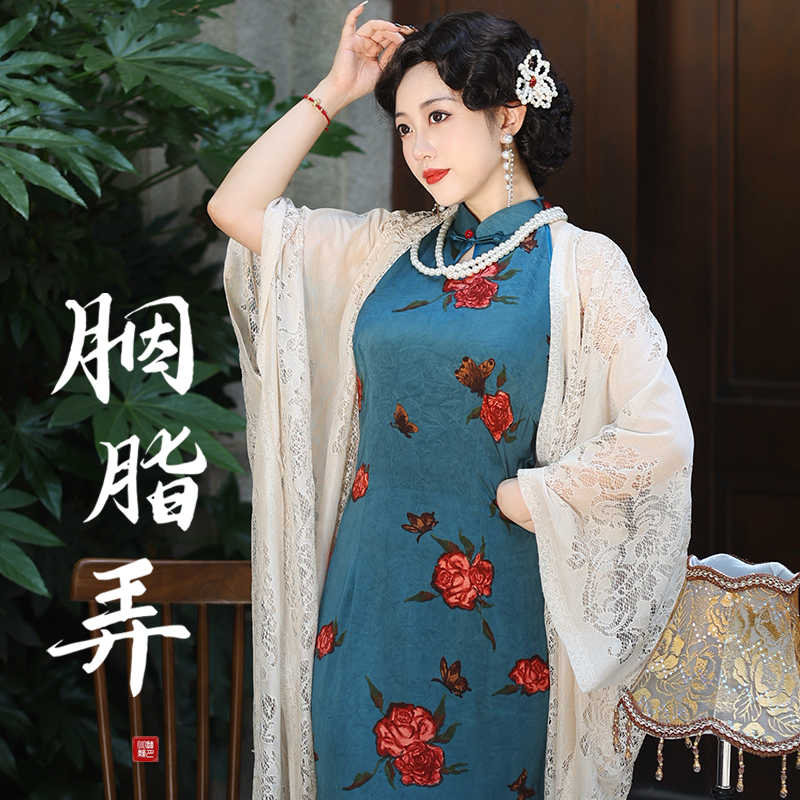 听月小筑【胭脂弄】原创女春夏旗袍连衣裙显瘦国风新中式非汉服