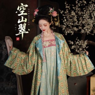 听月小筑【空山翠】原创唐制男女早春复原双面圆领袍国风改良汉服