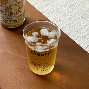 韩国ins卡通可爱小狗高硼硅玻璃水杯牛奶杯早餐杯咖啡杯