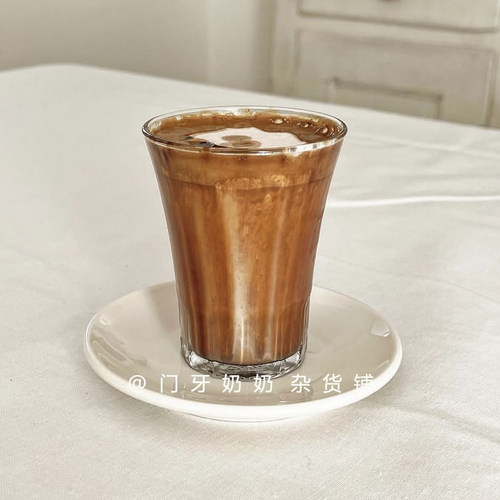 法国进口钢化玻璃杯dirty杯拿铁咖啡杯牛奶杯冷萃杯美式杯水杯