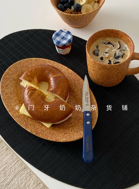枫叶黄泼墨陶瓷早餐盘饭碗酸奶碗咖啡杯水杯一人食高颜值漂亮餐具