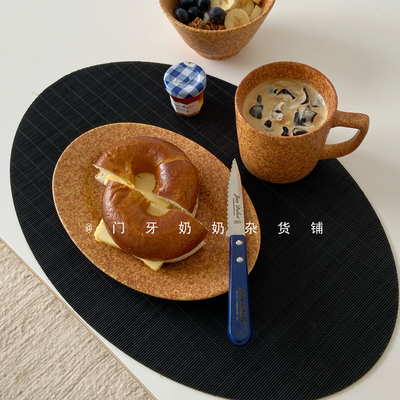 枫叶黄泼墨陶瓷早餐盘饭碗酸奶碗咖啡杯水杯一人食高颜值漂亮餐具