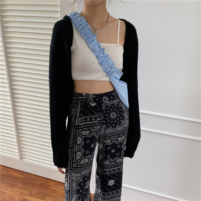 Real shot real price Korean version INS with irregular personality, built-in suspender and versatile T-shirt suit