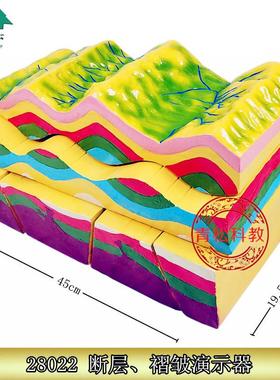 28022断层褶皱作用q演示模型高中地理教学仪器地质地壳运动教具