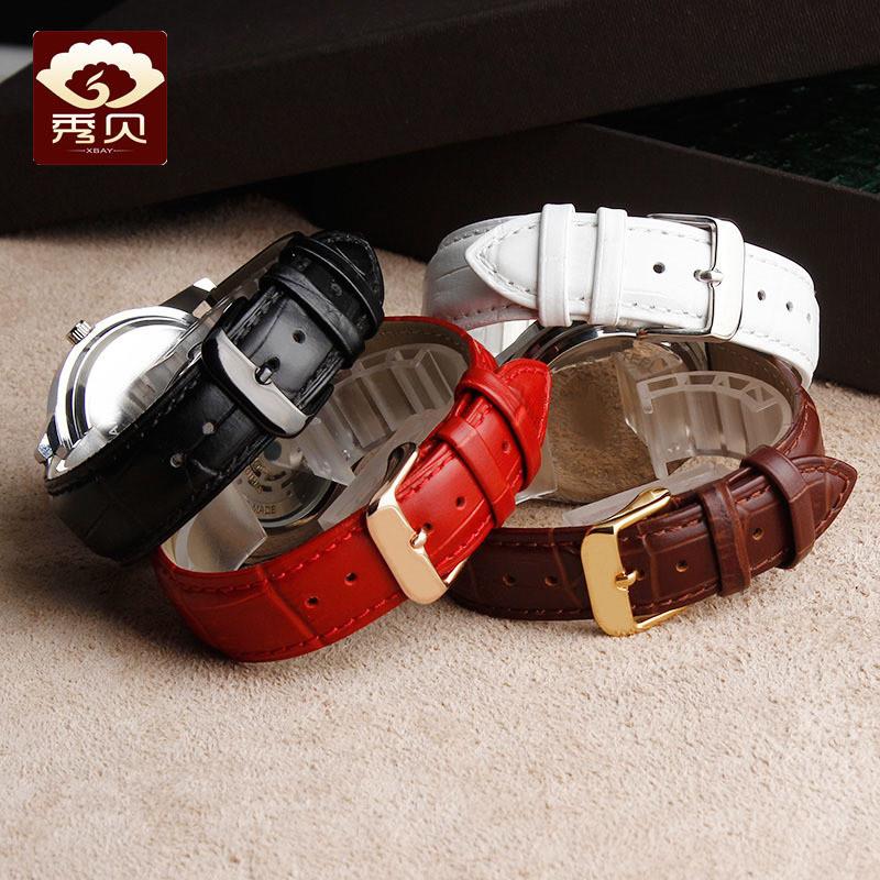 秀贝手表配件男女手表带适配天王海鸥卡西欧Y天梭浪琴表带