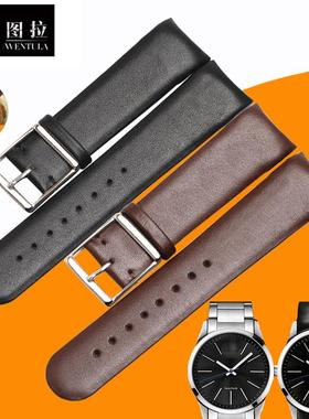 文图拉适合CK手表带K22411/uK22461/K22471/K2A271真皮皮带手表带