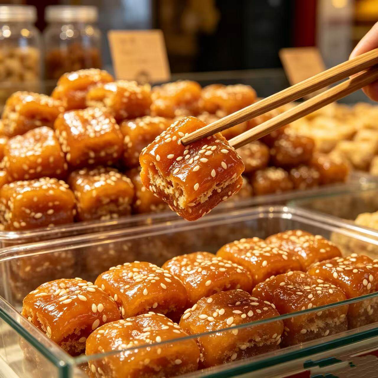 老北京特色小吃京天红蜜三刀开口笑江米条糖耳朵糕点炸糕美食新鲜