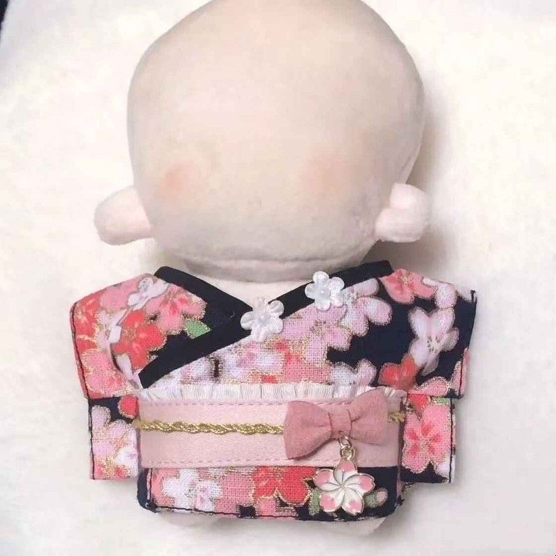 10cm日系和服风娃衣棉花娃娃自嘲熊和服古装玩偶替换衣服海星装饰