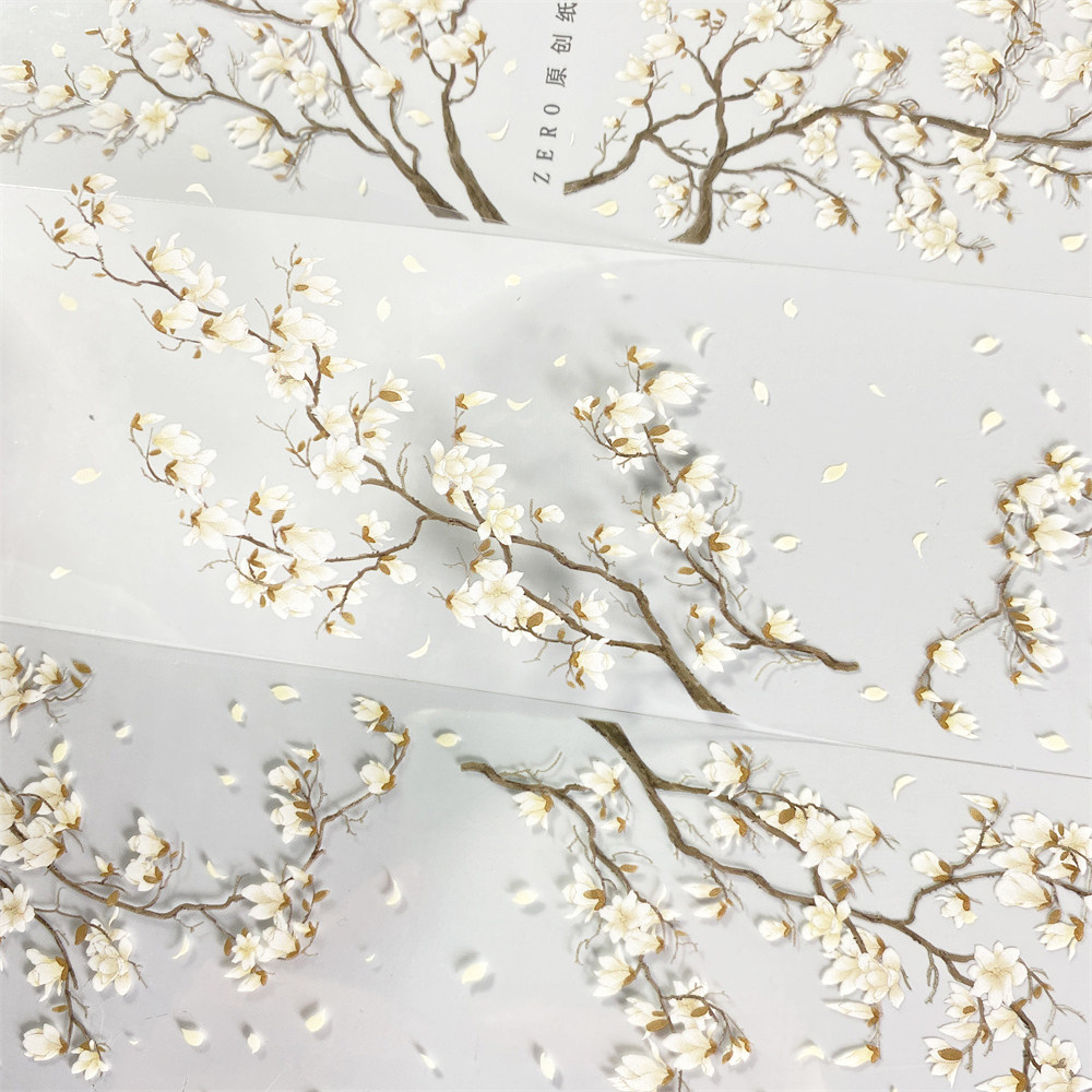 一件包邮手帐分装胶带052望春白zero桃花瓣PET古风素材账流麻贴纸,文具电教/文化用品/商务用品,和纸胶带,淘宝优惠券,粉丝福利购,淘宝优惠卷