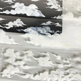 胶带064浮云至zero天空朵PET古风素材账流麻贴纸 手帐分装 一件 包邮