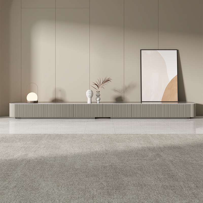 轻奢超长岩板电视柜茶几组合