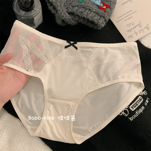 女士内裤冰丝蕾丝纯棉裆透气包臀