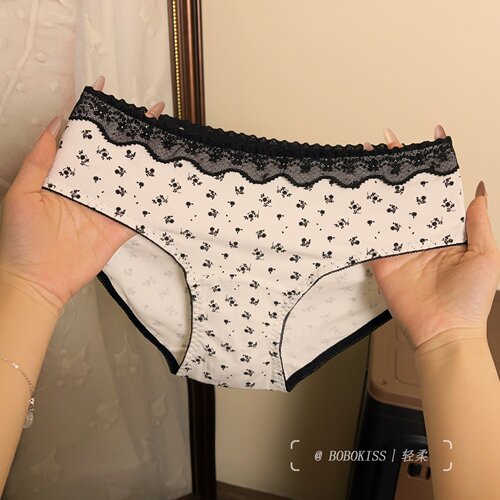 法式小碎花内裤女生2026新款中腰