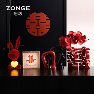 创意中式 饰礼品 结婚礼物高级感摆件送新人新娘订婚客厅婚房布置装