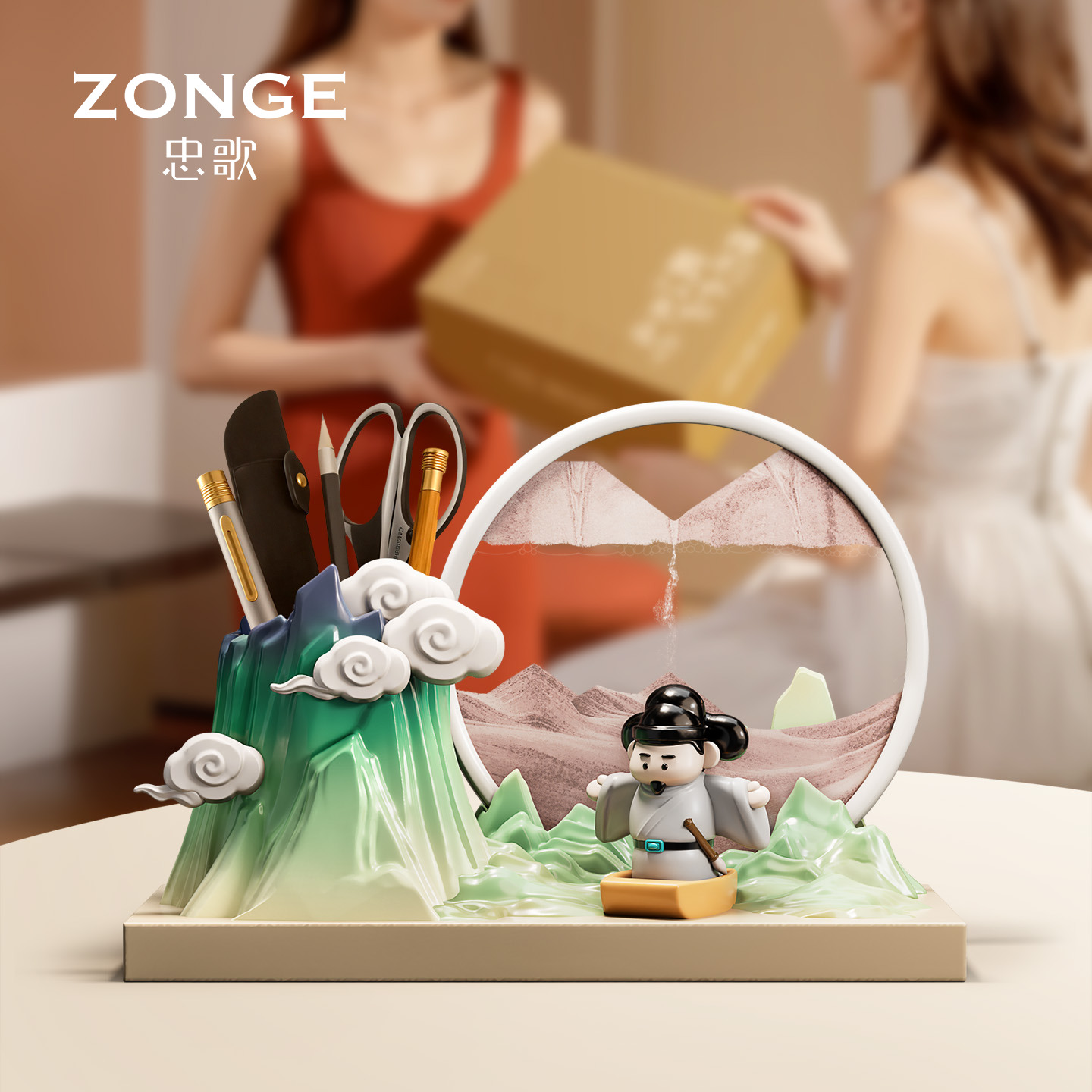 李白笔筒忠歌创意教师节礼物