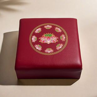 莲花拜佛跪垫家用佛堂打坐修行专用蒲团莲花垫跪拜磕头垫加厚海绵