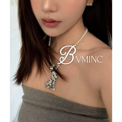 bvminc lisawang同款斑点狗珍珠项链，胸针