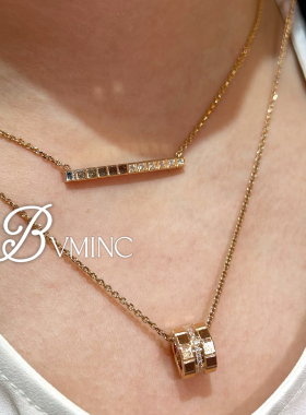 bvminc 闪钻冰块半钻项链
